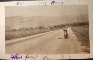John Binkerd takes a photo break on his motorcycle journey from Indiana out West.